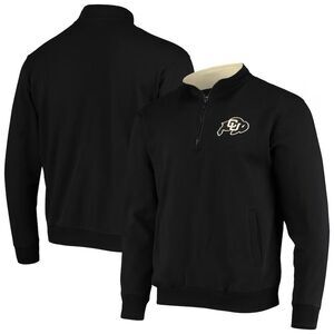 Colosseum Colorado Buffaloes Mens Small 1/4 Zip Pull Over Long Sleeve Black